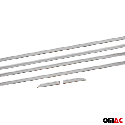 OMAC Side Door Molding Trim for Audi A6 S6 A6 Quattro 2012-2018 Steel Silver 6x 1115131