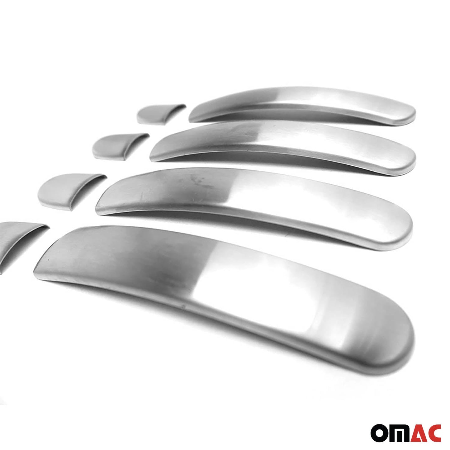 OMAC For VW Tiguan 2009-2016 Brushed Chrome Side Door Handle Cover S.Steel 8 Pcs 7514041T