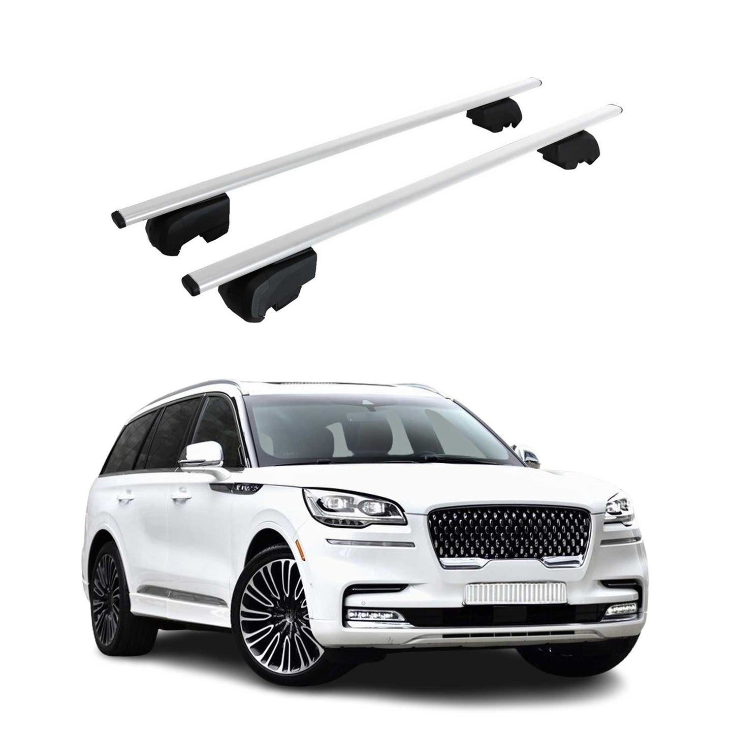 2020-2025 Lincoln Aviator Roof Rack Cross Bars Silver