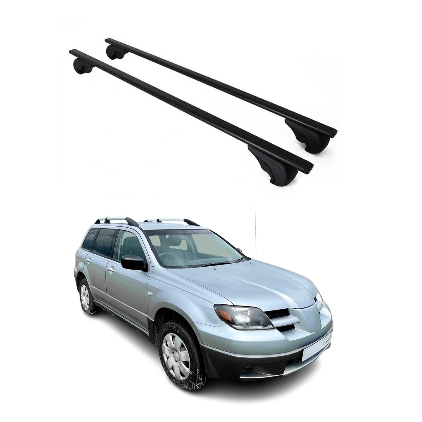 2003-2006 Mitsubishi Outlander Roof Rack Cross Bars Black