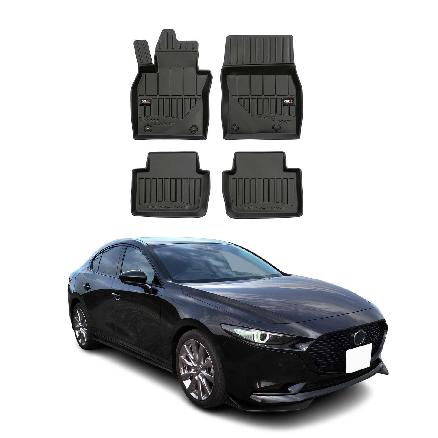 2019-2025 Mazda 3 Premium Floor Mats Liners Full Set All Weather Heavy Duty