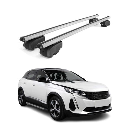 2016-2023 Peugeot 3008 Roof Rack Cross Bars Silver