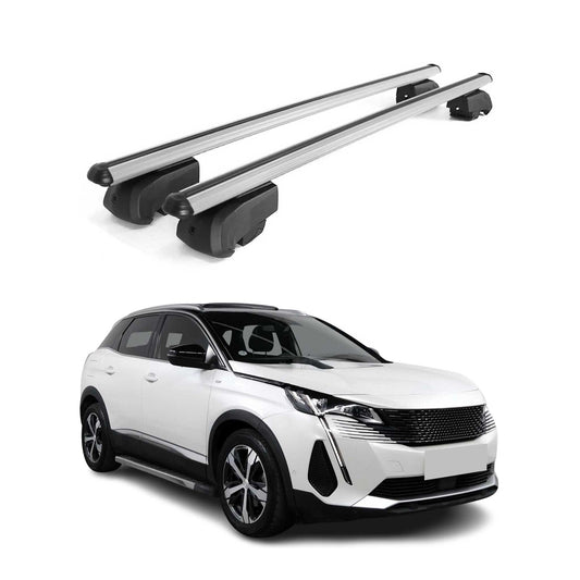 2016-2023 Peugeot 3008 Roof Rack Cross Bars Silver