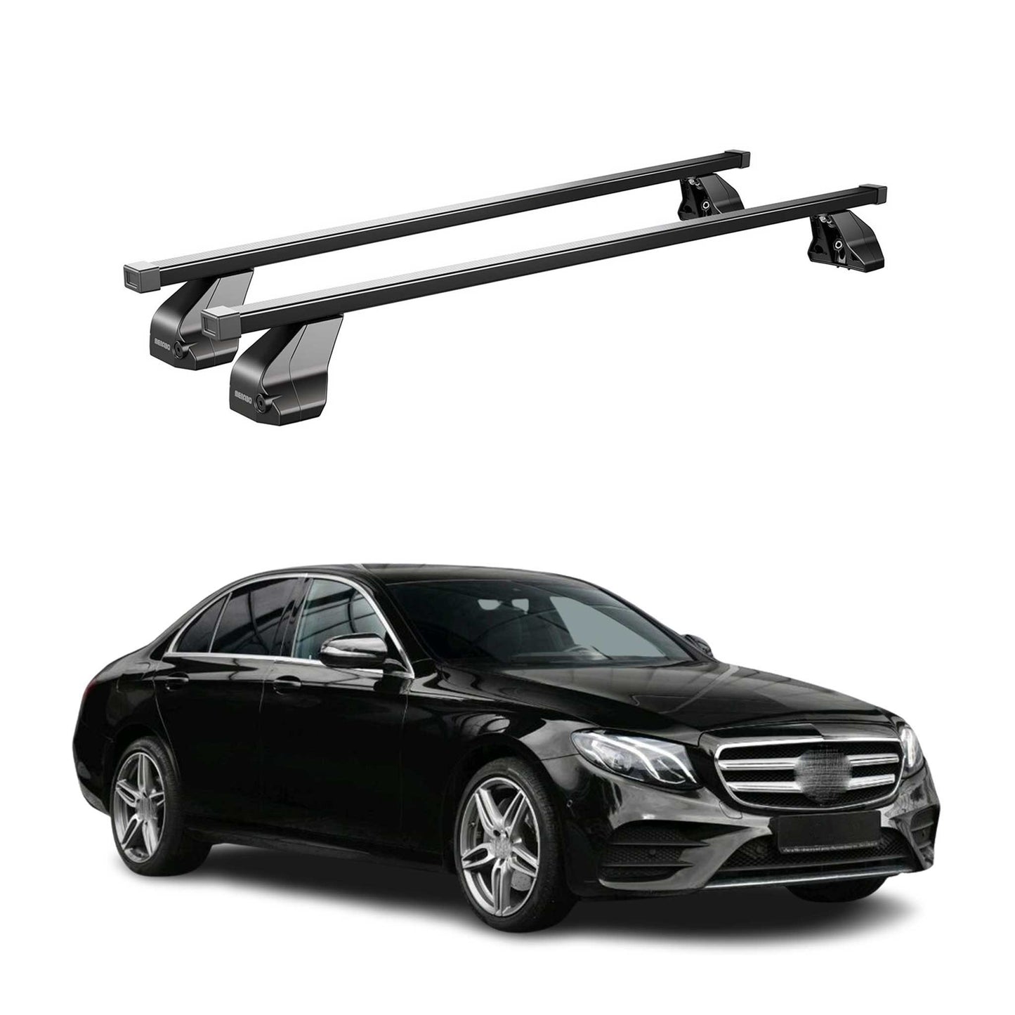 2017-2023 Mercedes E Class W213 Sedan Roof Rack Cross Bars Black