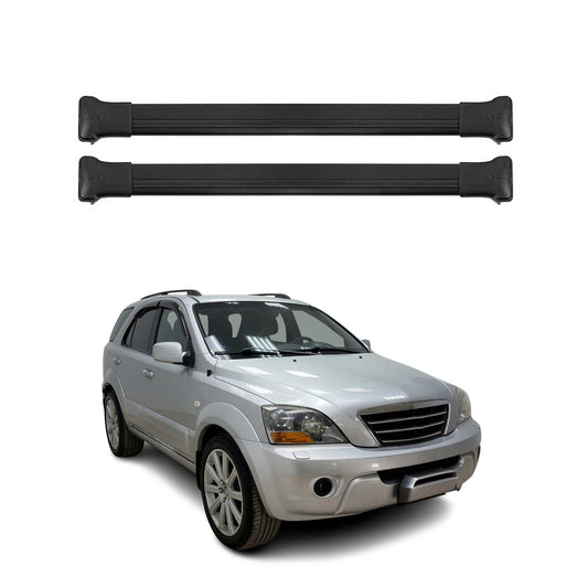 2003-2009 Kia Sorento Roof Rack Cross Bars Black