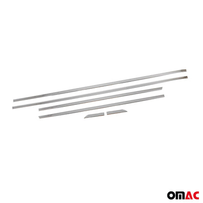 OMAC Side Door Molding Trim for Audi A6 S6 A6 Quattro 2012-2018 Steel Silver 6x 1115131