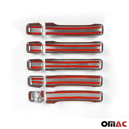 OMAC Car Door Handle Cover Protector for Nissan NV400 2010-2021 Steel Chrome 10 Pcs 6125044