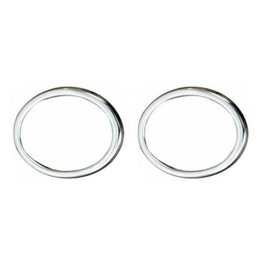 OMAC Fog Light Lamp Bezel Cover for VW Amarok 2010-2012 Steel Silver 2 Pcs 7535103