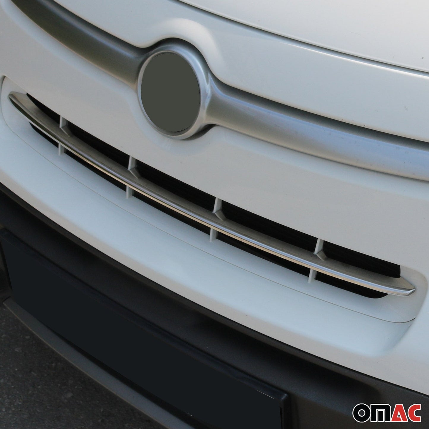 2014-2020 Fiat 500L Rockstar Front Bumper Grill Trim Molding Stainless Steel Silver