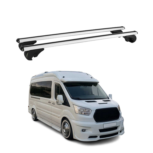 2015-2025 Ford Transit E-Transit Roof Rack Cross Bars Silver