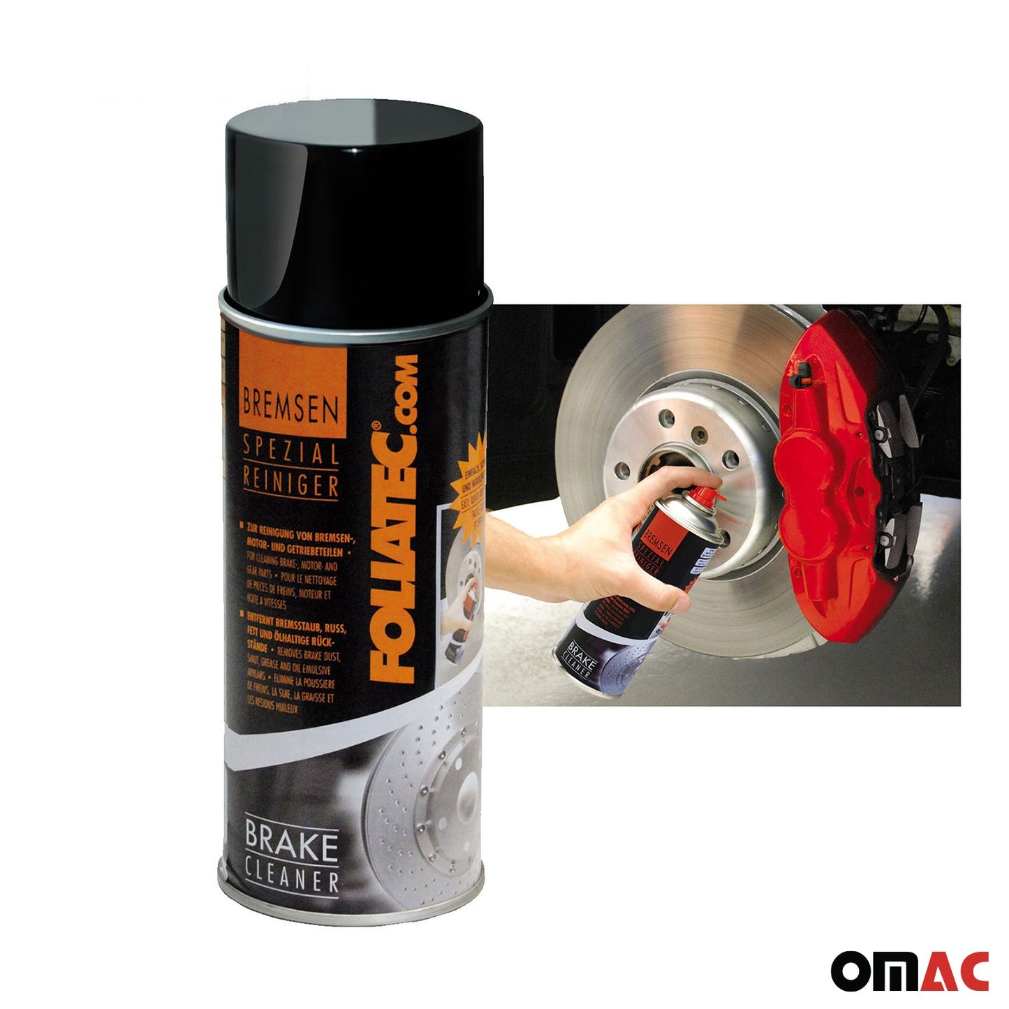 OMAC Foliatec Brake Caliper Cleaner Spray Easy & Quick Cleaning 13.5 Oz 96FT2110