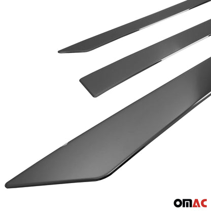 OMAC Dark Chrome Side Door Streamer Trim S.Steel 4 Pcs For Nissan Rogue Sport 2017-22 5023131B