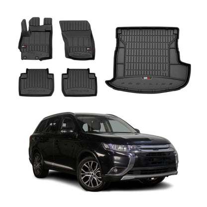 2014-2020 Mitsubishi Outlander Premium Floor Mats & Cargo Liner Full Set All Weather Heavy Duty 5 Seats