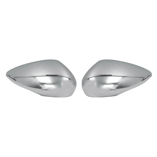 OMAC Side Mirror Cover Caps Fits Ford Fiesta 2011-2019 Chrome Steel Chrome Silver 2x 2614111