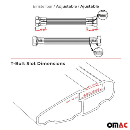 2011-2023 Mitsubishi Outlander Sport Roof Racks & Roof Rack Rails Black