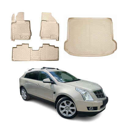 2010-2016 Cadillac SRX Floor Mats & Cargo Liner Full Set All Weather Beige