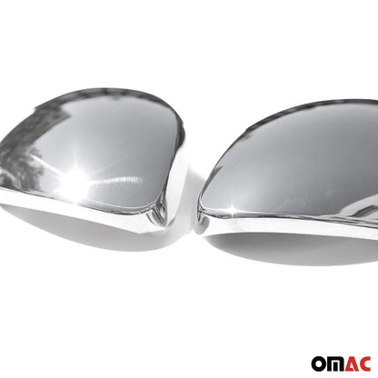 OMAC Side Mirror Cover Caps Fits VW Tiguan 2009-2017 Steel Silver 2 Pcs 7514111