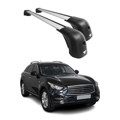 2014-2017 Infiniti QX70 Roof Racks Cross Bars Silver