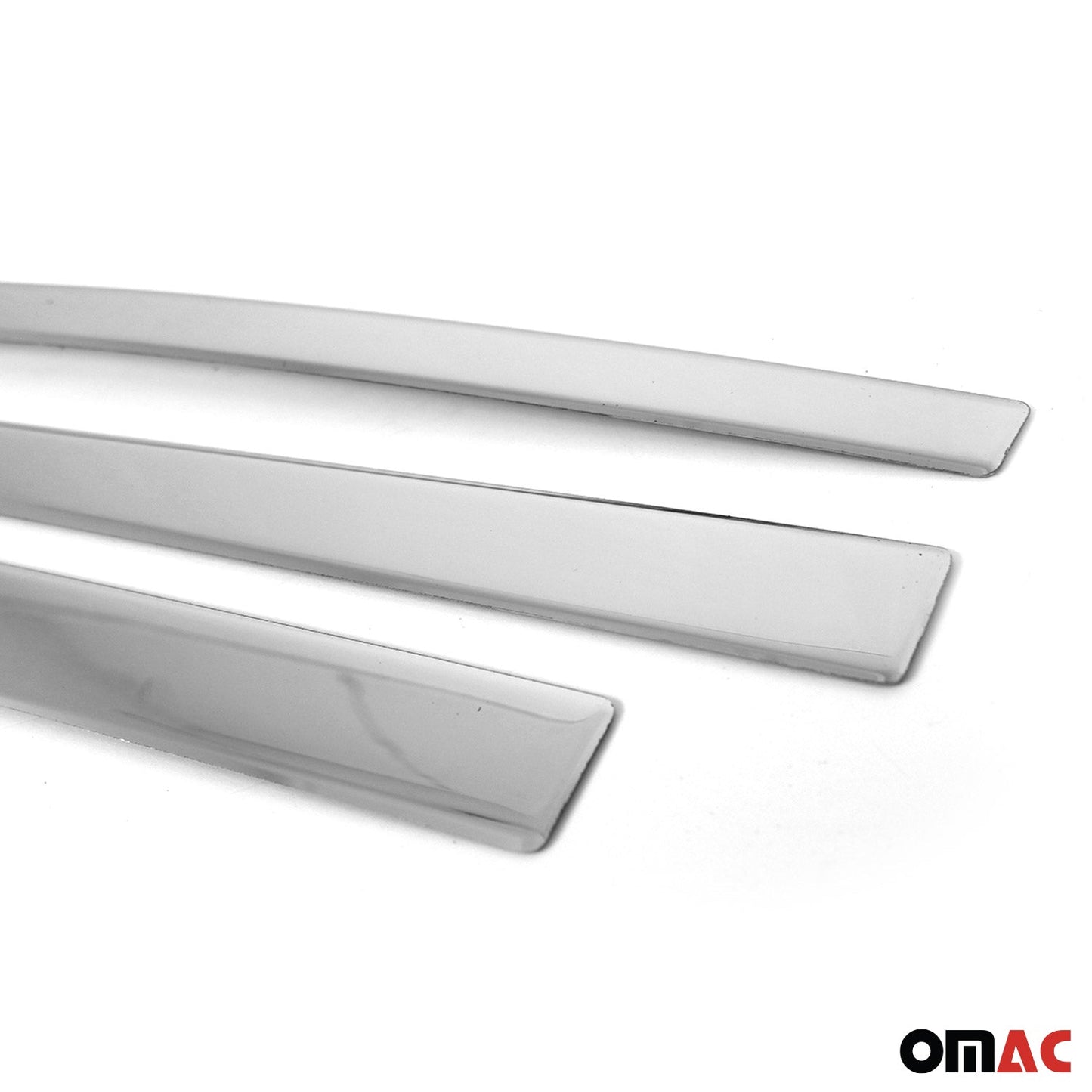 OMAC Side Door Molding Trim Skirt Garnish for Dodge Nitro 2007-2012 Steel Silver 4Pcs 2401131