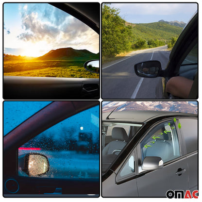 OMAC For 2014-2023 BMW X4 F26 Window Visor Wind Deflector Sun Shade Rain Guard 2 Pcs 1224FR14.172M