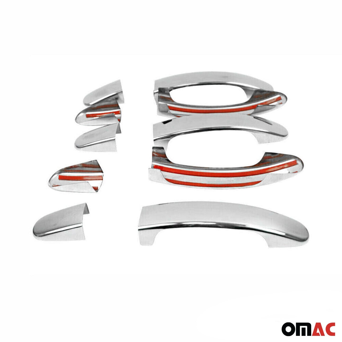 OMAC Car Door Handle Cover Protector for Ford Transit 350 2015-2024 Steel 10 Pcs U019590