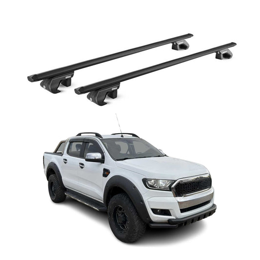 2011-2024 Ford Ranger Roof Rack Cross Bars Black