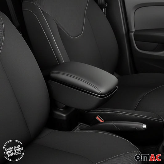 2011-2017 Nissan Juke Black Center Console Armrest Sliding PU Leather 1Pc