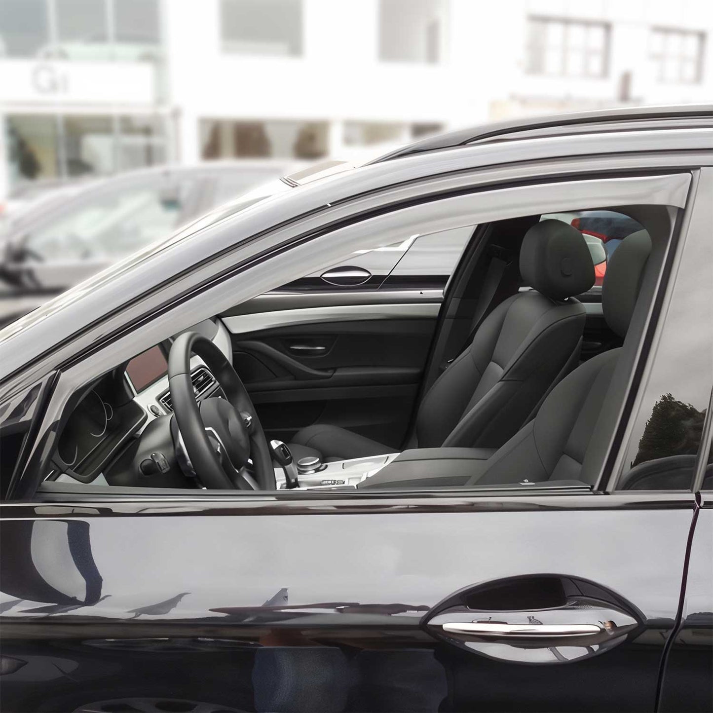 2011-2016 BMW 5 Series F10 F11 Window Visor Vent Rain Deflector 2Pcs Smoke