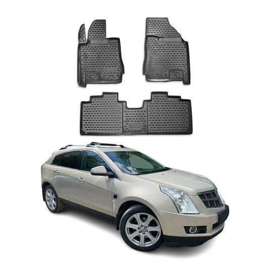 2010-2016 Cadillac SRX Floor Mats Liners Full Set All Weather Black