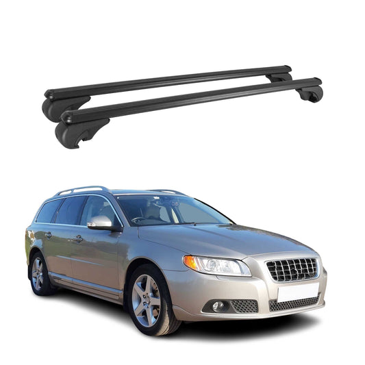 2008-2010 Volvo V70 XC70 Roof Rack Cross Bars Black