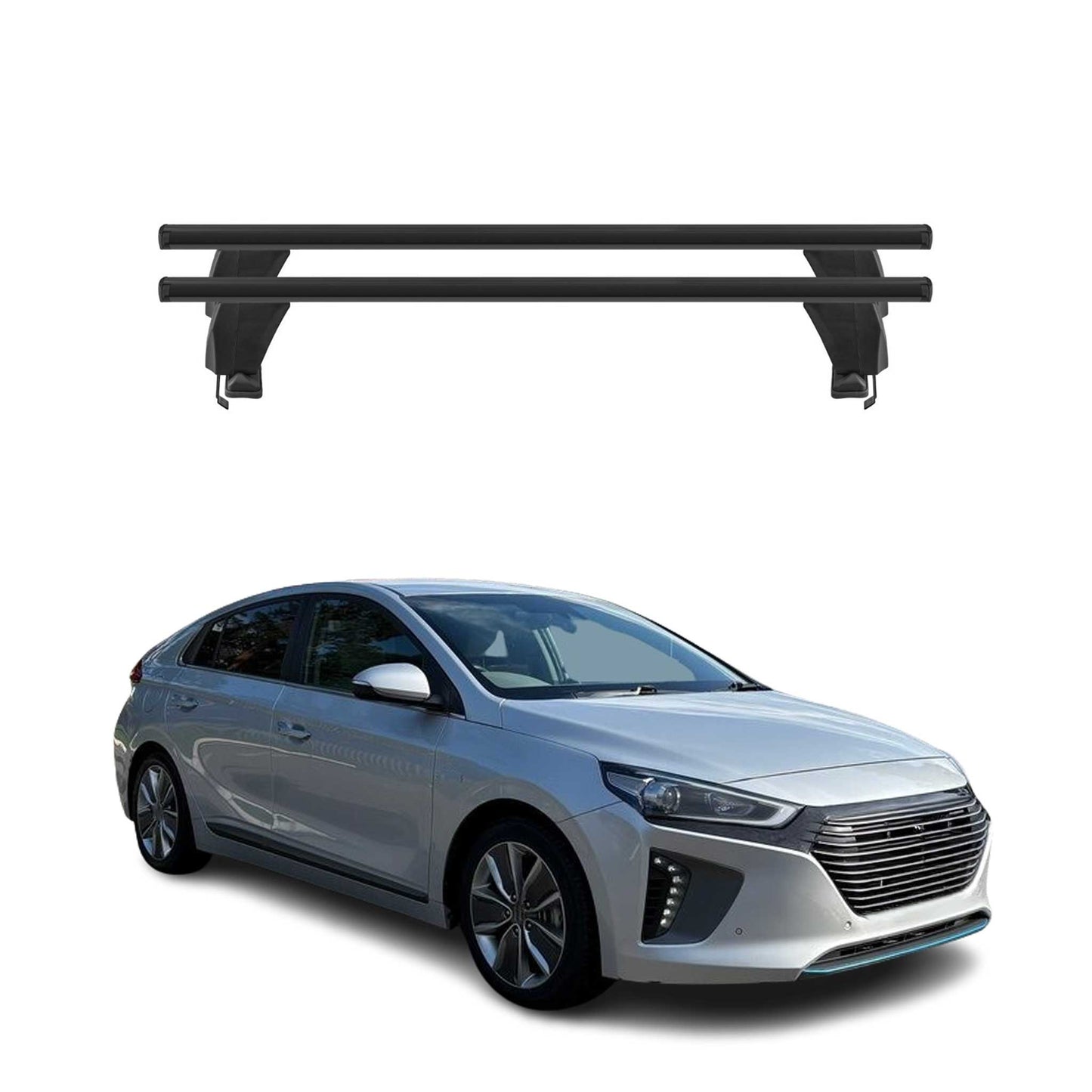 2017-2022 Hyundai Ioniq Roof Rack Cross Bars Black