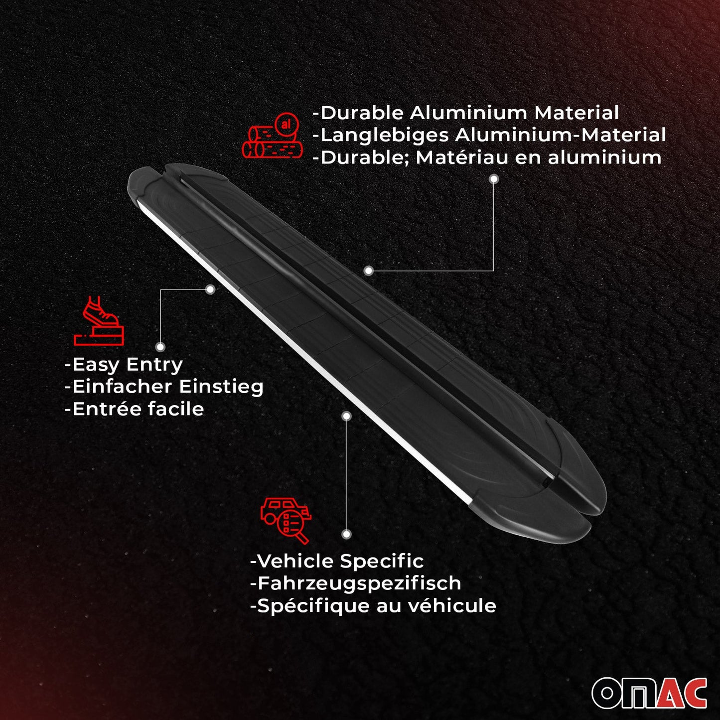 2014-2015 Kia Sorento FL Nerf Bar Side Step Running Boards Alu 2x