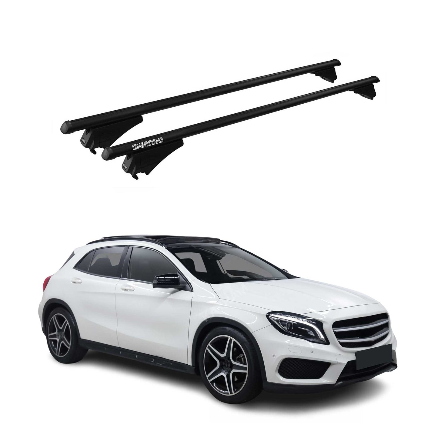 2015-2019 Mercedes GLA Class X156 Roof Rack Cross Bars Black