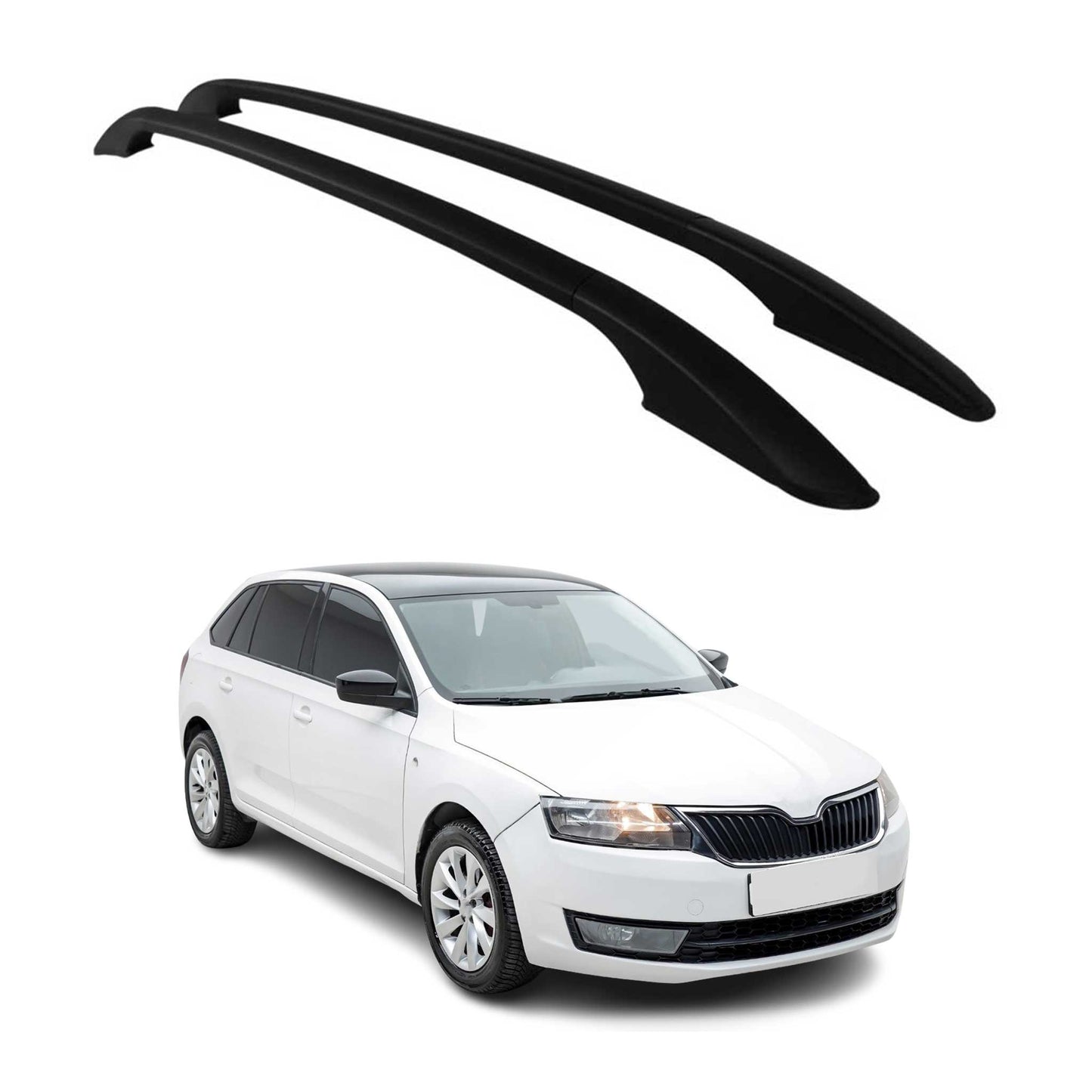 2013-2021 Skoda Rapid Spaceback Roof Rack Rails Side Rails Black