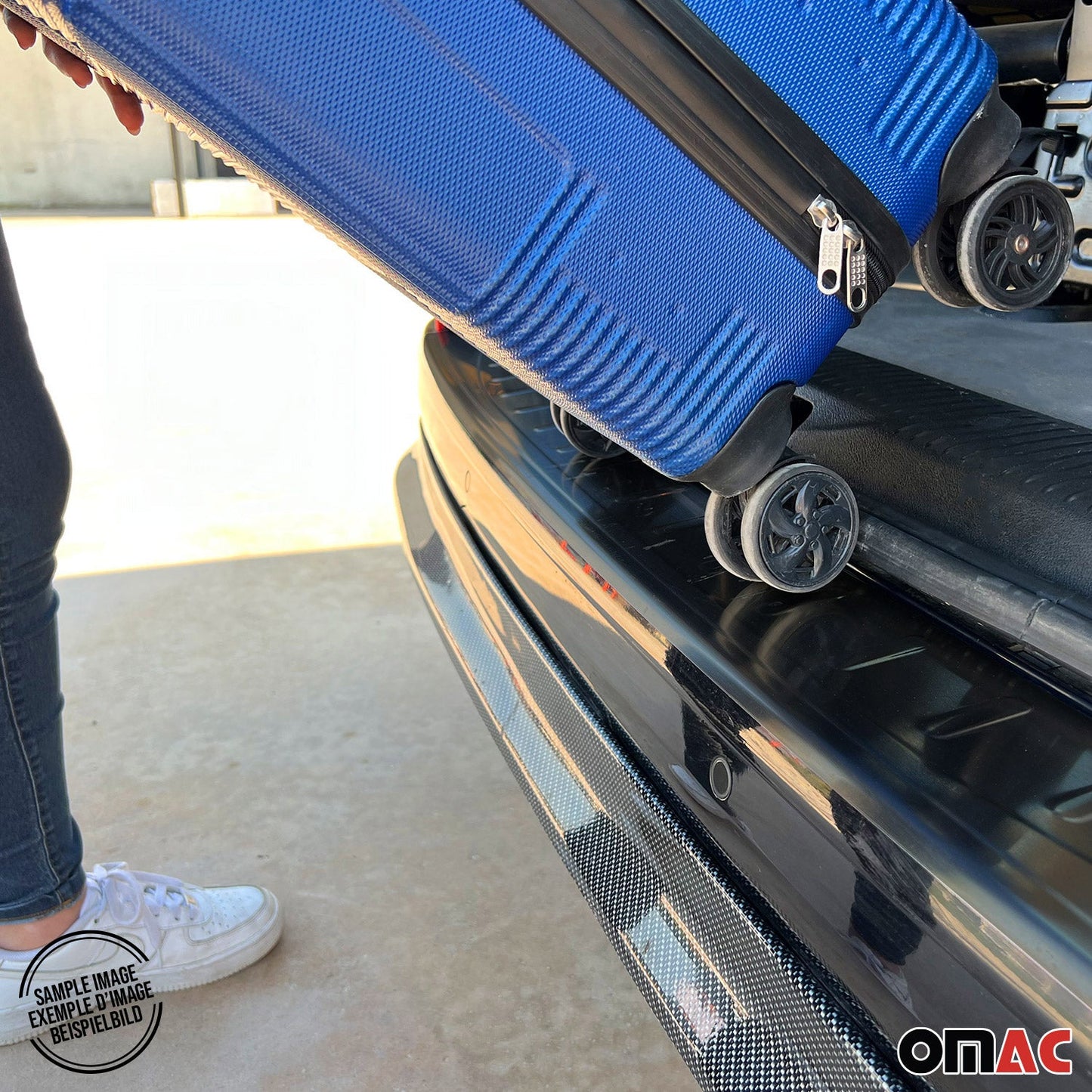OMAC Rear Bumper Sill Cover Protector Guard for VW Tiguan 2018-2024 Steel Dark 7548093BT