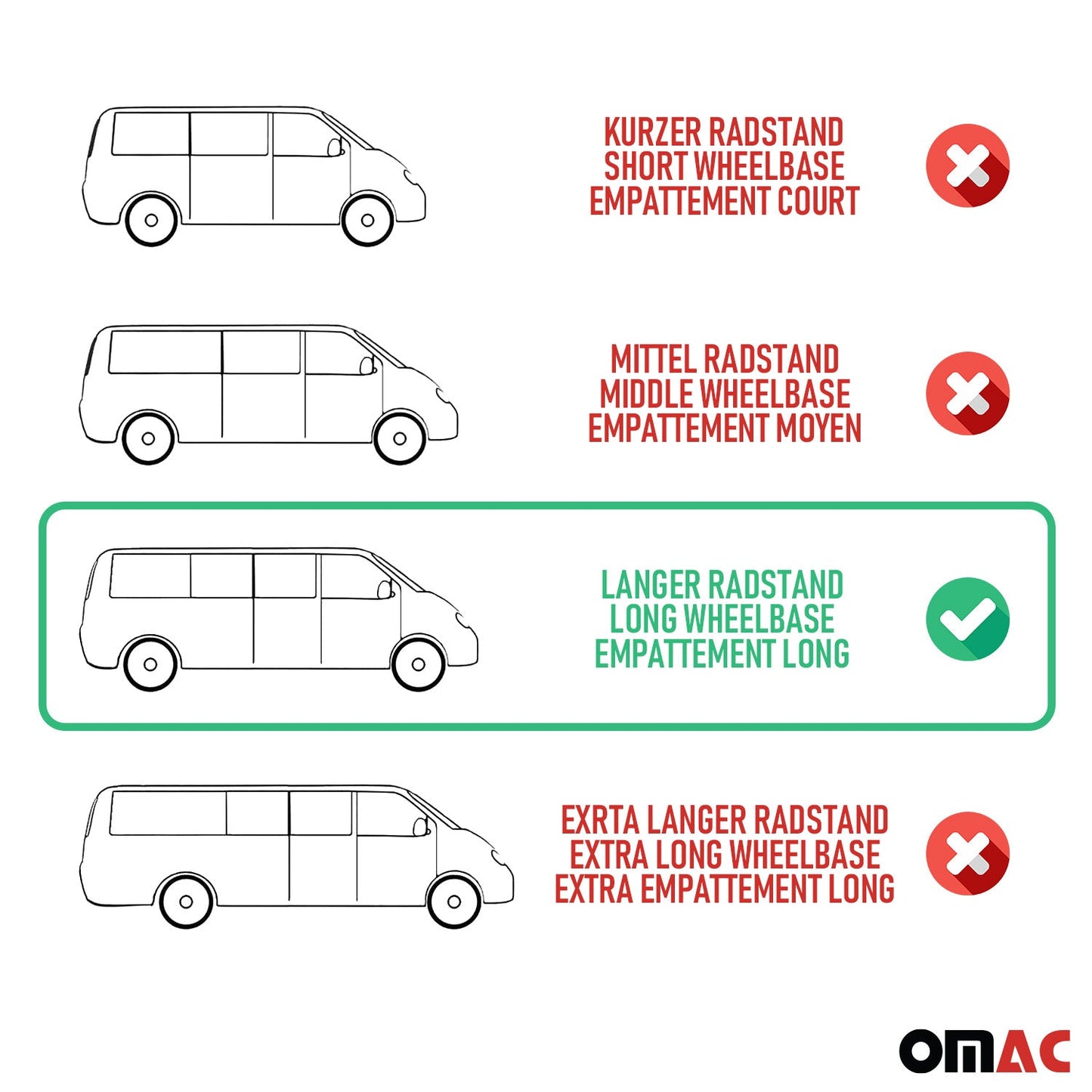 2015-2025 Ford Transit L3 LWB Roof Rack Rails Side Rails Black