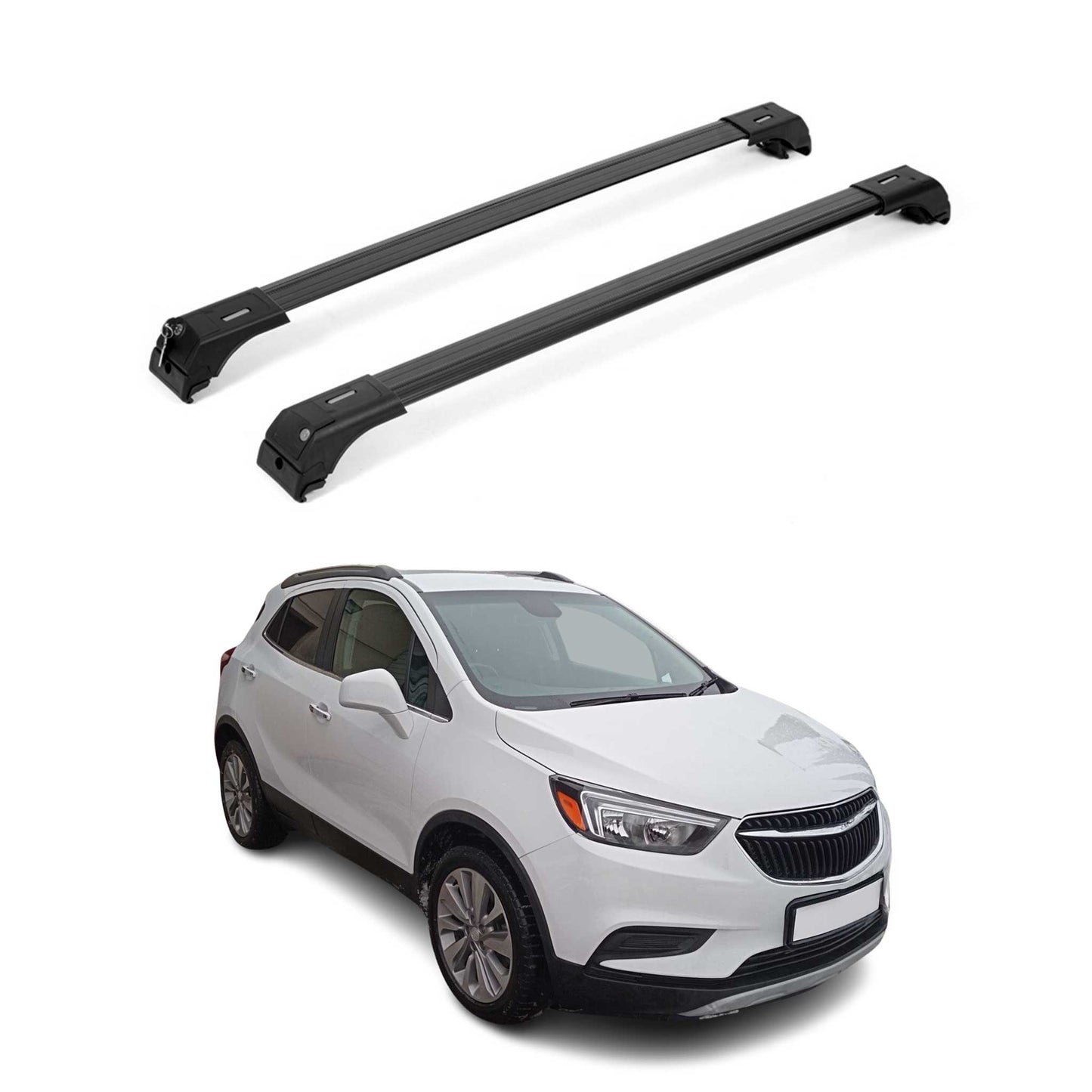 2013-2022 Buick Encore Roof Rack Cross Bars Black