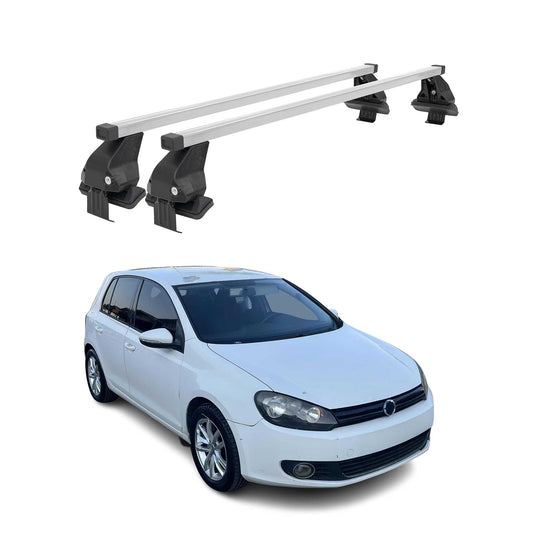 2010-2014 VW Golf Mk6 Roof Rack Cross Bars Silver