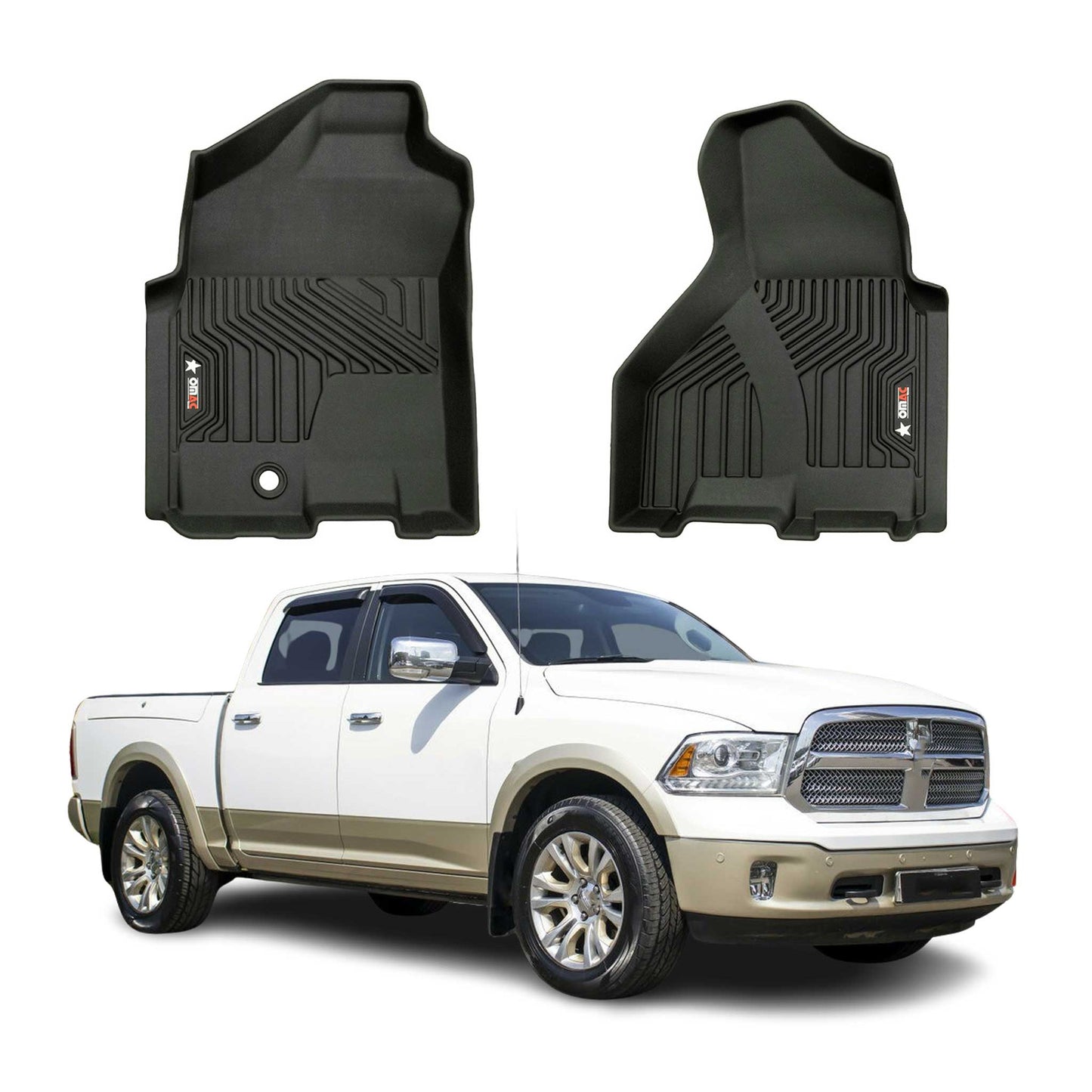 2012-2018 Dodge RAM 1500 Premium Floor Mats Liners First Row Front