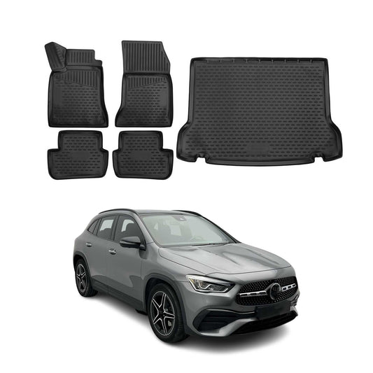 2020-2026 Mercedes GLA Class H247 Floor Mats & Cargo Liner Full Set All Weather Black