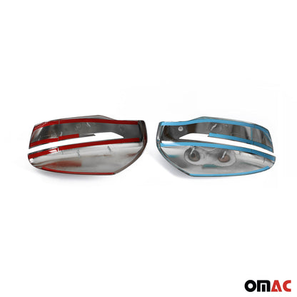 OMAC Side Mirror Cover Caps Fits Nissan Juke 2014-2023 Chrome Silver 2 Pcs 5023111