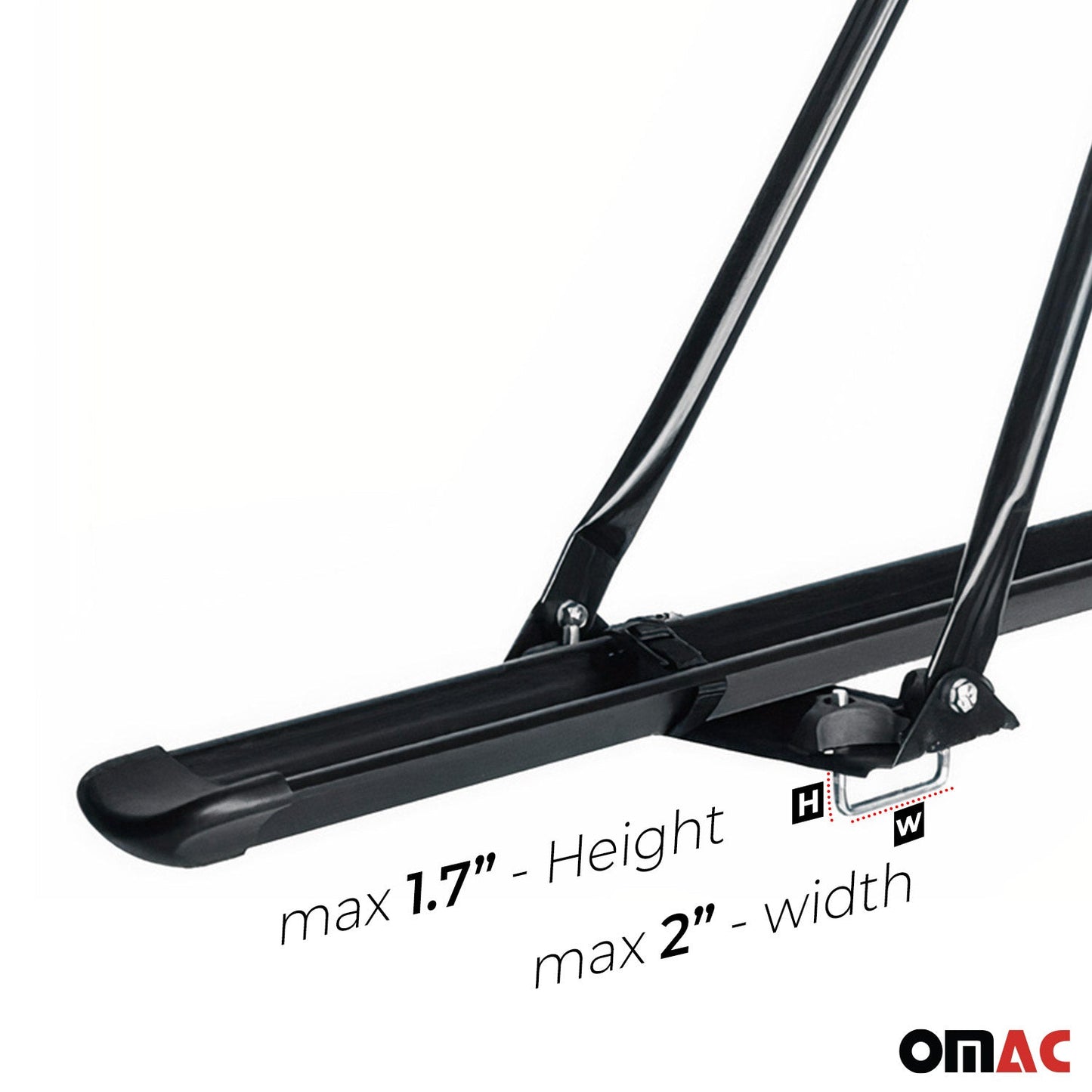 OMAC Bike Rack Carrier Roof Racks Set for BMW X5 E70 2007-2013 Alu Black 3Pcs U020674