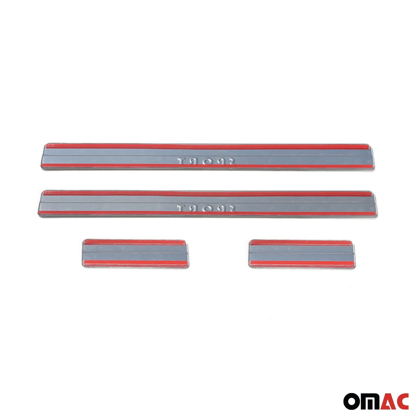 OMAC Door Sill Scuff Plate Scratch Protector for Toyota Corolla 2020-2024 Steel 4x U018937