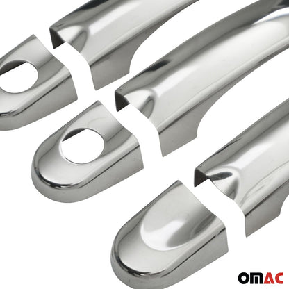 OMAC Car Door Handle Cover Protector for VW Caddy 2010-2015 Steel Chrome 2 Pcs '7530051