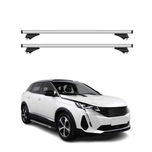 2016-2020 Peugeot 3008 Roof Rack Cross Bars Silver