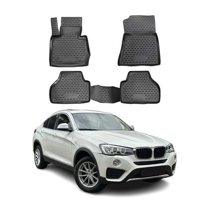 2015-2018 BMW X4 F26 Floor Mats Liners Full Set All Weather Black