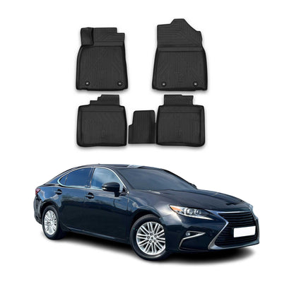 2013-2018 Lexus ES 350 Floor Mats Liners Full Set All Weather Black