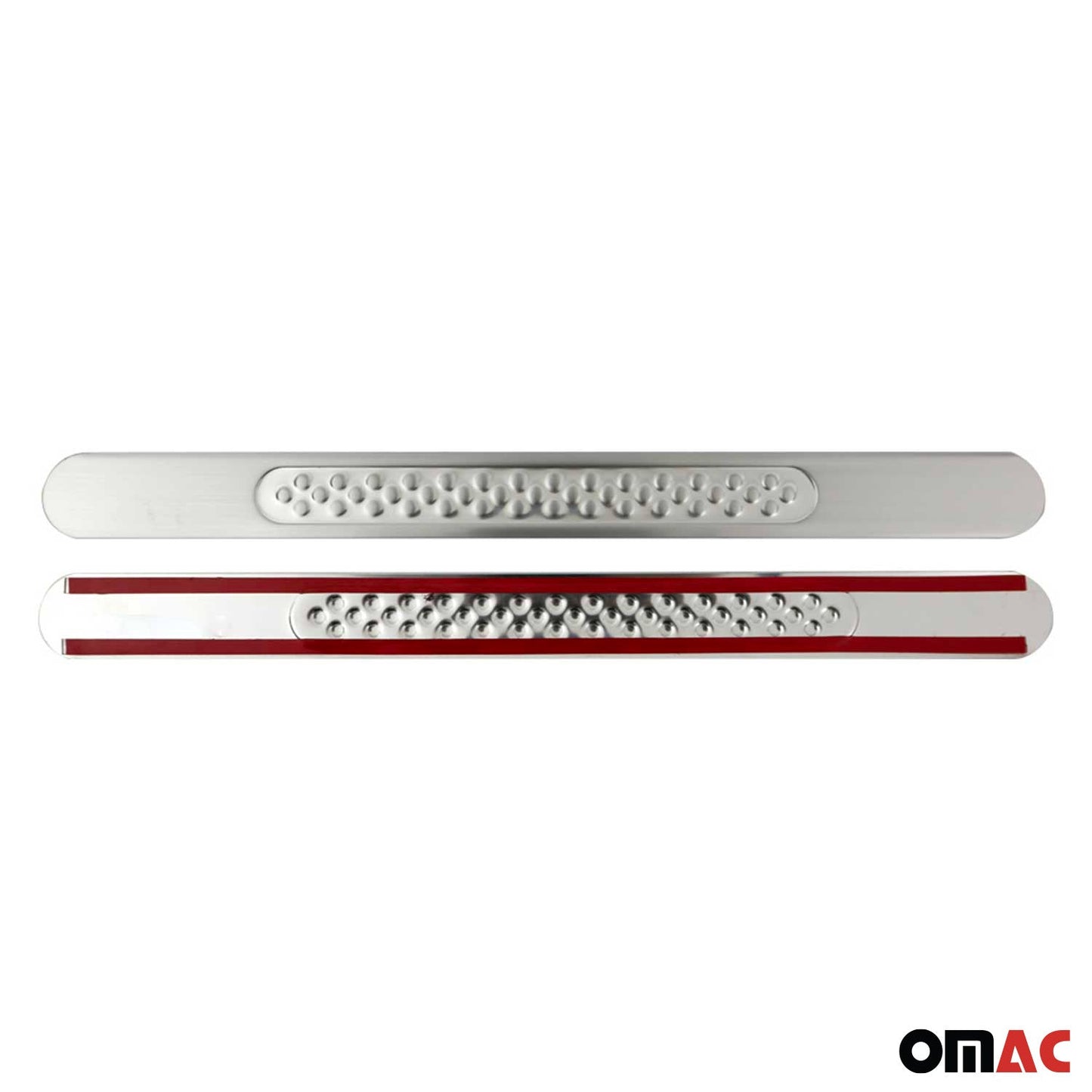 OMAC Door Sill Scuff Plate Scratch Protector for Honda Steel Silver 2 Pcs U028539