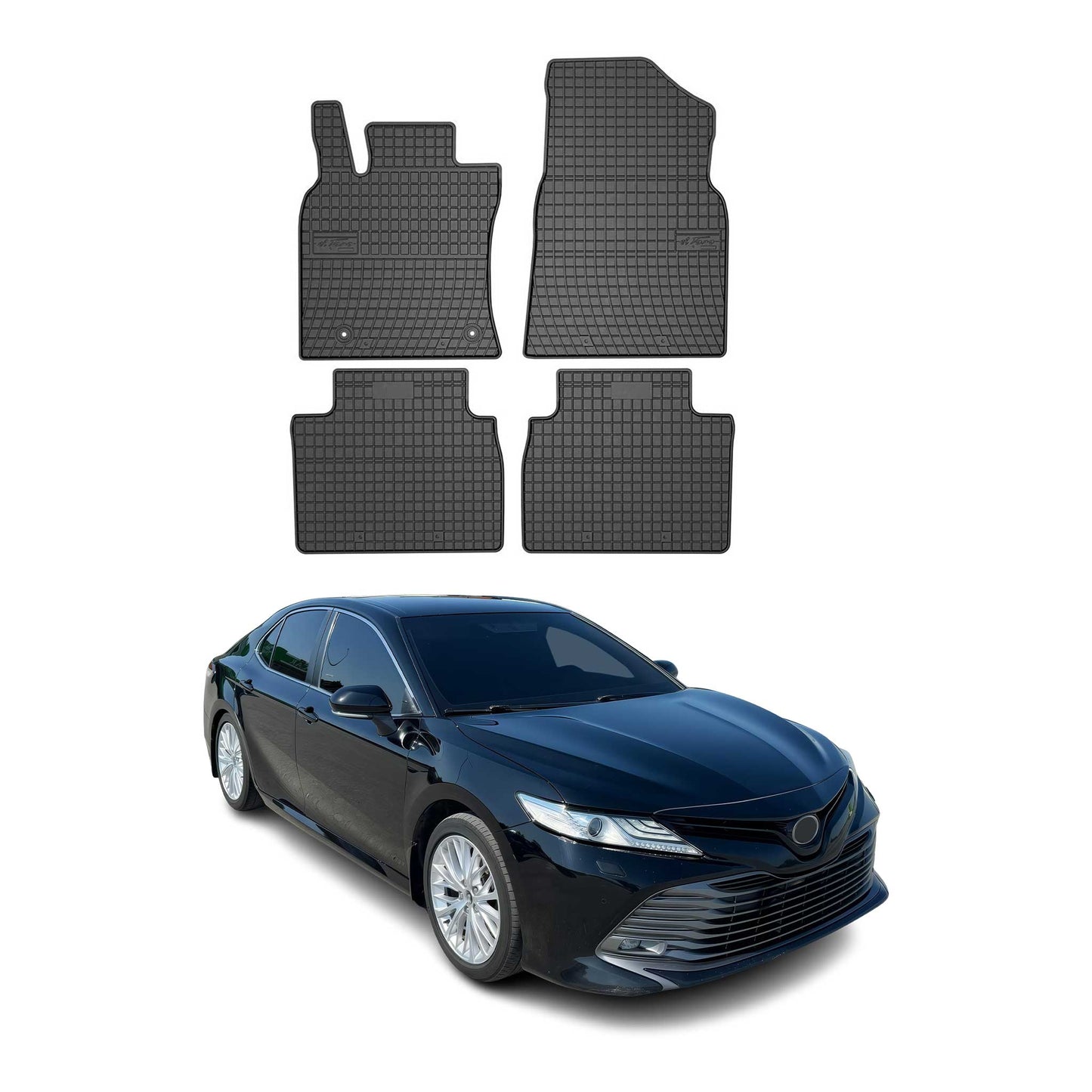 2017-2024 Toyota Camry VIII Floor Mats Liners Full Set All Weather Rubber Black