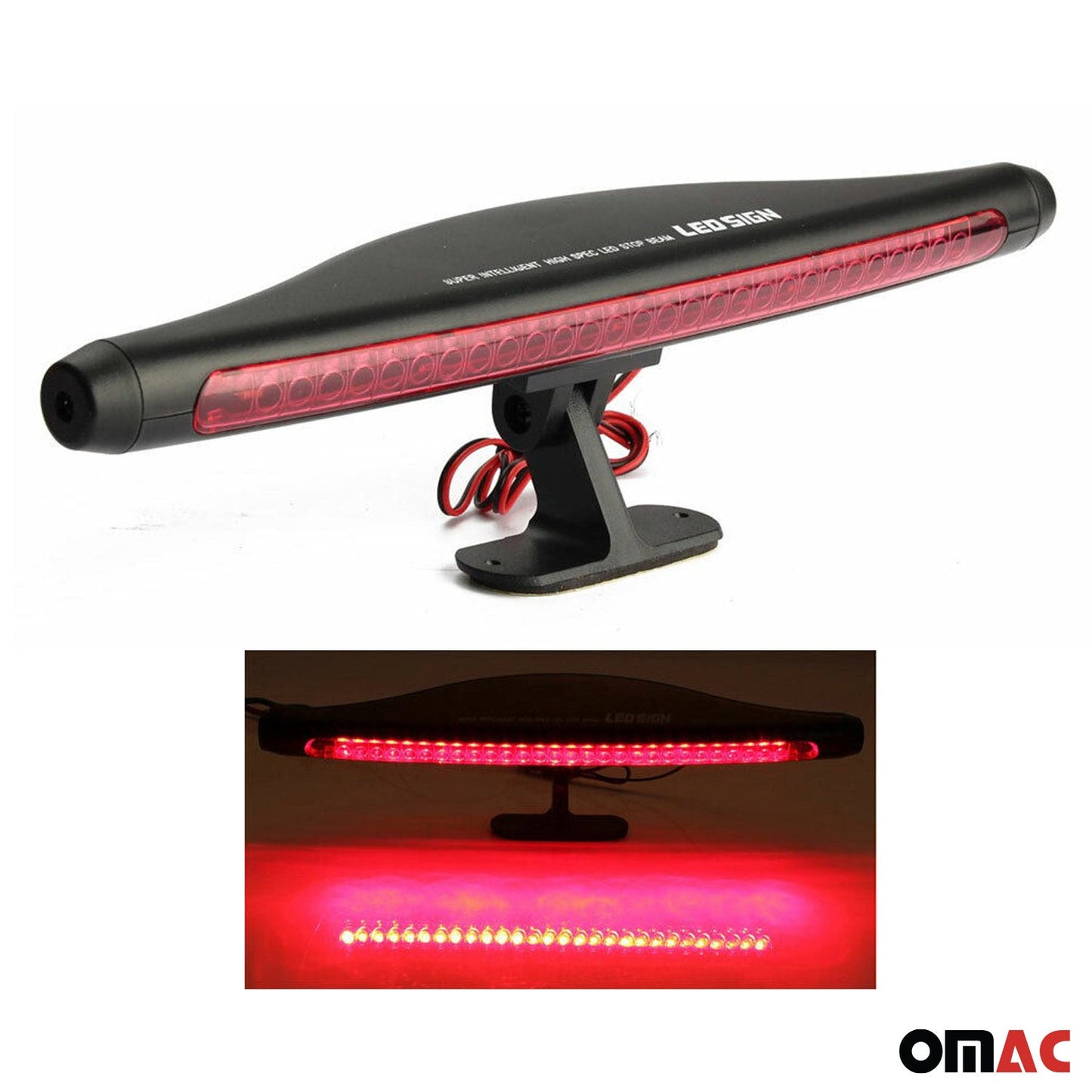 OMAC 10.7 Inch 28 LED 3rd Brake Light Low Mount Red Third Tail Stop Light 12V 96AM-BL010